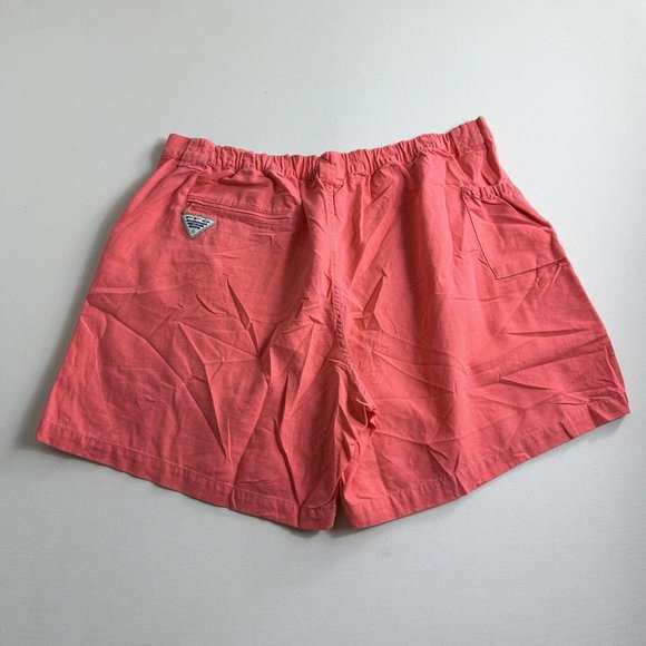 Columbia‎ PFG Shorts Cargo Fishing Short Pink Mens Size 2XL/7L Stretch Waist - Picture 2 of 5